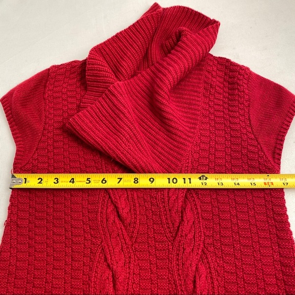 Express cowl neck red sleeveless tunic sweater M - Picture 4 of 6